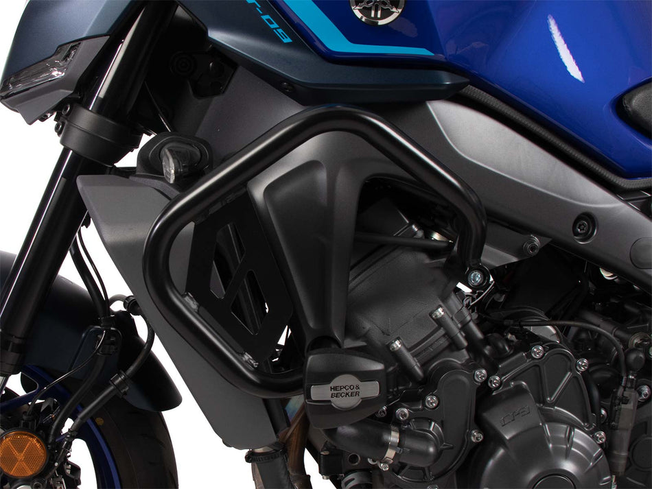 黑色引擎防護桿（含防摔保護墊）/ 適用於 Yamaha MT-09 / Y-AMT / SP (2024-)