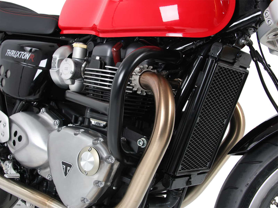 黑色引擎車身保險桿 / 適用於 Triumph Thruxton / R (2016-2024)