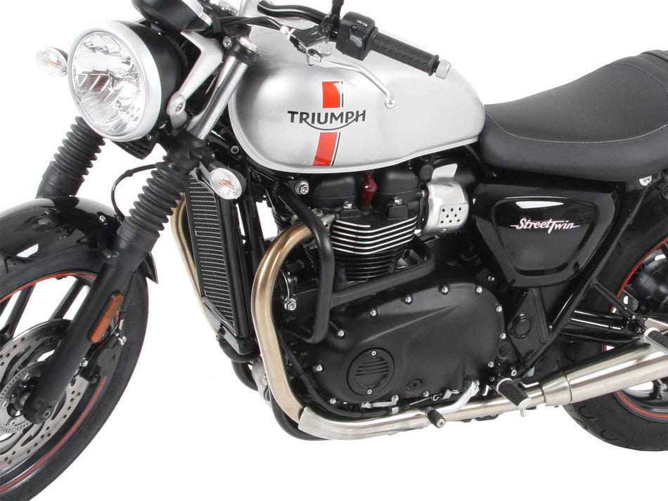 黑色引擎車身保險桿 / 適用於 Triumph Street Twin (2016-2022)