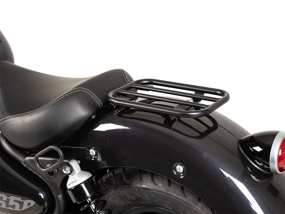 黑色單座後貨架（無後靠背）/ 適用於 Royal Enfield Super Meteor 650 (2023-)