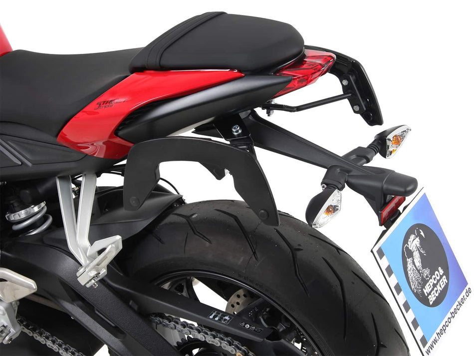 C-Bow 黑色側箱支架 / 適用於 Triumph Street Triple 765 S /  R / RS / R Low  / Moto2 (2017-)