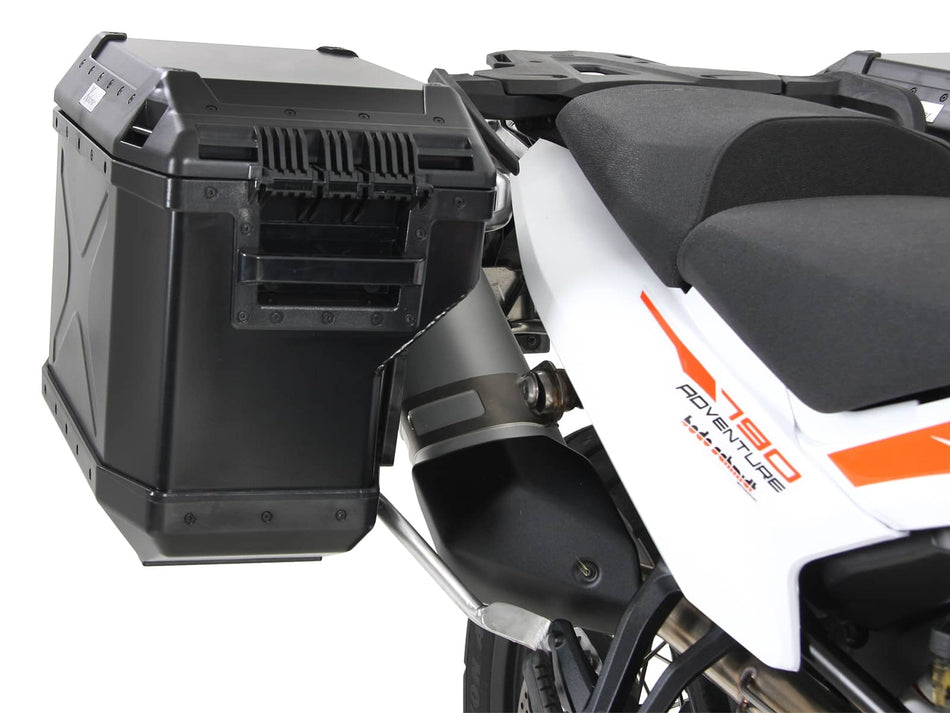 不鏽鋼側箱支架套組（含黑色 Xplorer 側箱）/ 適用於 KTM 790 Adv / R (2019-2021)