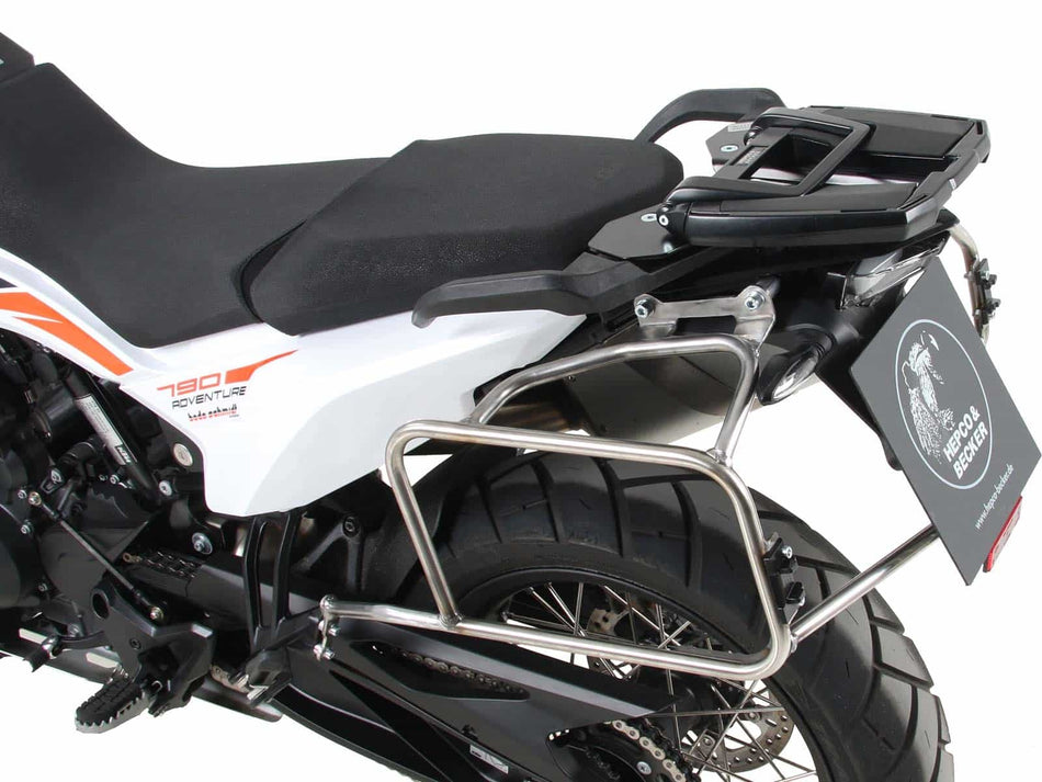不鏽鋼側箱支架套組 40/37（含銀色 Xplorer 側箱）/ 適用於 KTM 890 Adv / R / Rally (2021-2022)