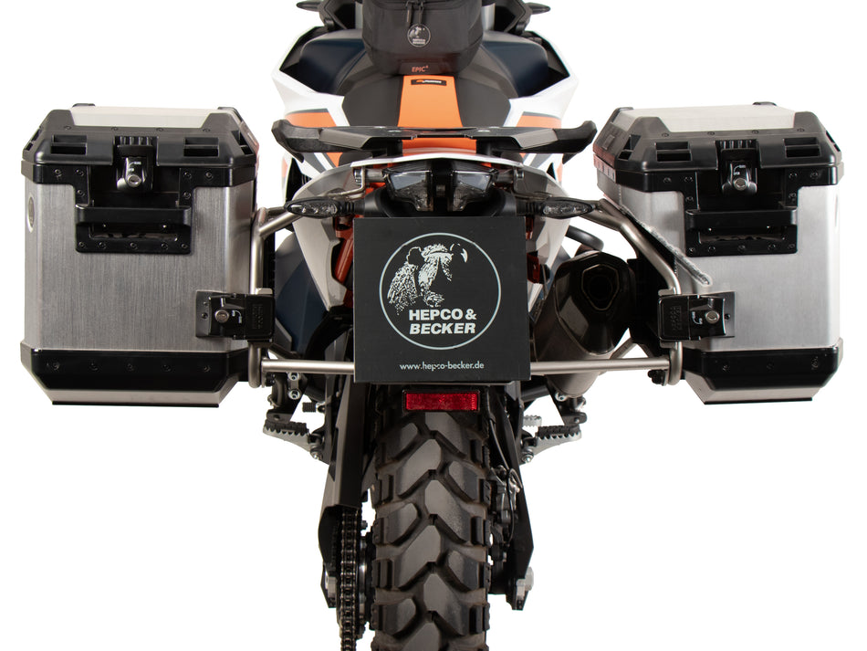 不鏽鋼側箱支架套組 40/37（含銀色 Xplorer 側箱）/ 適用於 KTM 790 Adv (2024-)