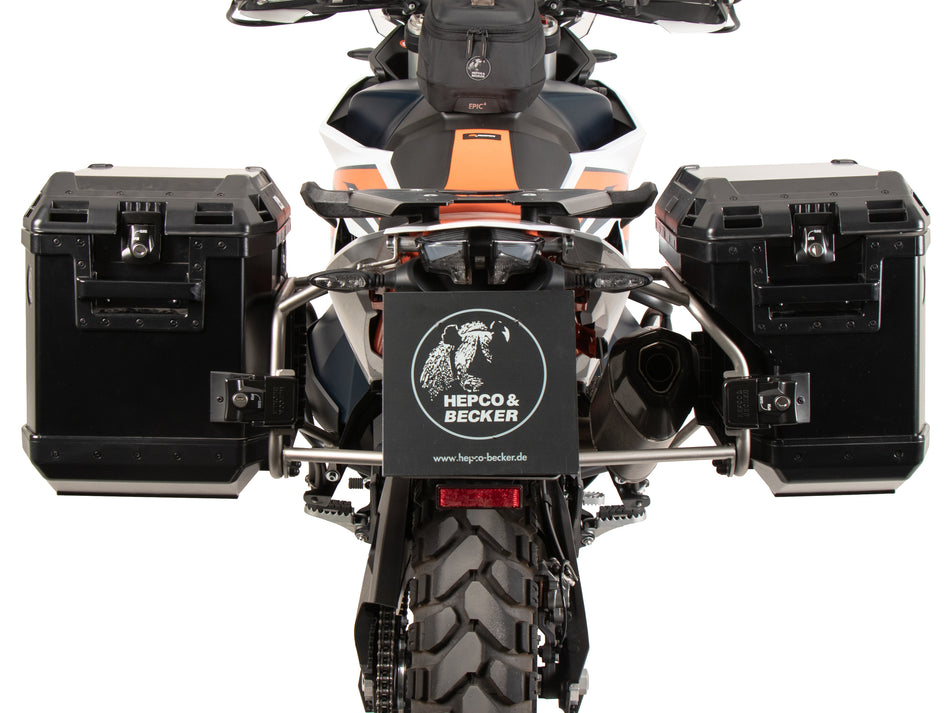 不鏽鋼側箱支架套組 40/37（含黑色 Xplorer 側箱）/ 適用於 KTM 790 Adv (2024-)