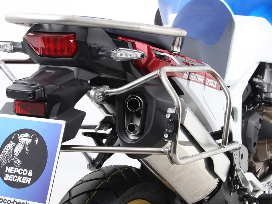 不鏽鋼側箱支架（含銀色 Xplorer 側箱） / 適用於 Honda CRF 1000 L Africa Twin (2018-2019)