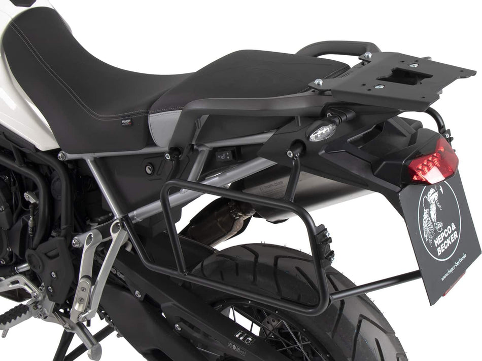 黑色永久式側箱支架 / 適用於 Triumph Tiger 900 / Rally / GT / PRO (2020-2023)