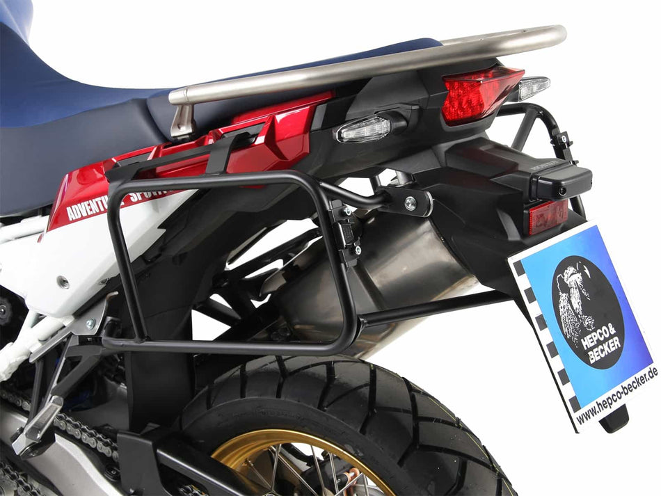 黑色永久式側箱支架 / 適用於 Honda CRF 1000 L Africa Twin Adv Sports (2018-2019)