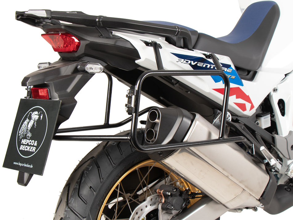 黑色永久式側箱支架 / 適用於 Honda CRF 1100L Africa Twin Adv Sports (2024-)