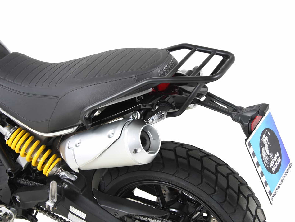 黑色管式後行李架 / 適用於 Ducati Scrambler 1100 / Special / Sport (2018-2020)