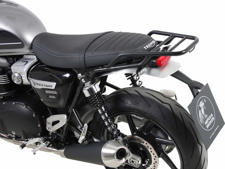 黑色管式後行李架 / 適用於 Triumph Speed Twin 1200 / RS (2019-2021)