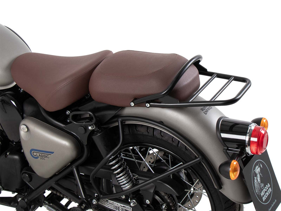 黑色管式後行李架 / 適用於 Royal Enfield Classic 350 (2022-)