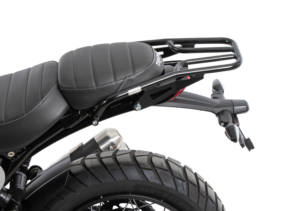黑色管式後行李架 / 適用於 Triumph Scrambler 400 XC (2025-)