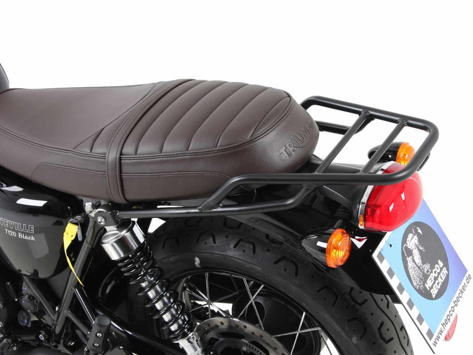 黑色管式後行李架 / 適用於 Triumph Bonneville T 120 / T 100