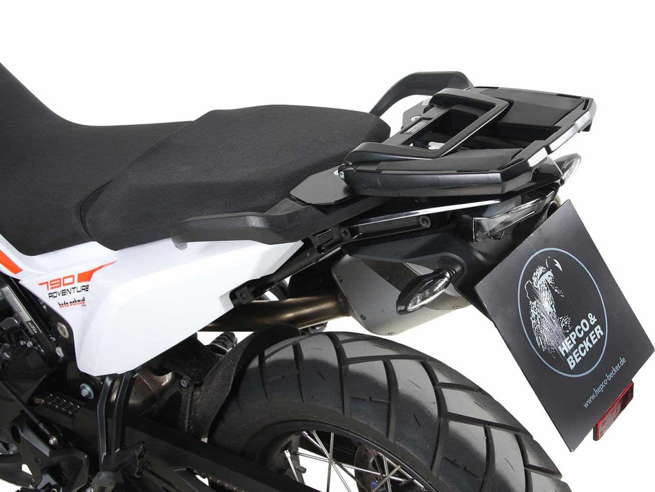 黑色後箱架（與原廠後扶手架組合使用）/ Easyrack / 適用於 KTM 890 Adv / R / Rally (2021-2022)