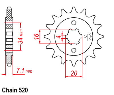 前齒盤（含橡膠緩衝襯套） / 適用於 KTM 125 / 200 Duke, RC 車款