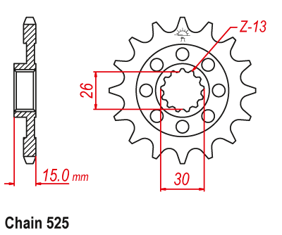 前齒盤（含橡膠緩衝襯套） / 適用於 BMW M 1000 R / RR & S 1000 R / RR / XR