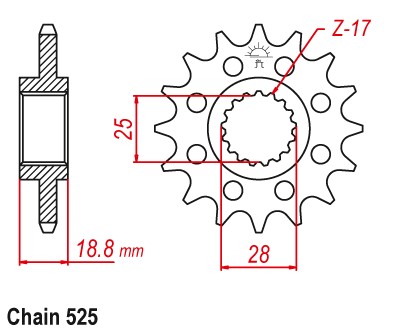 前齒盤（含橡膠緩衝襯套） / 適用於 BMW F 750 / 800 / 850 / 900 Series