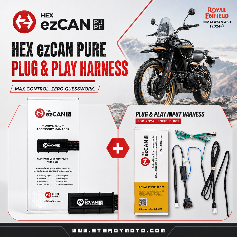 HEX ezCAN Pure 搭配適用於 ROYAL ENFIELD Himalayan 450 (2024-) 的 Plug & Play 線組
