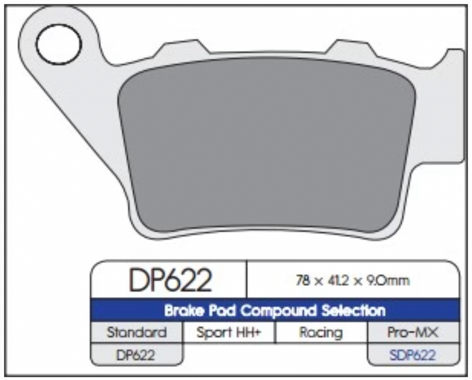 DP622 標準煞車來令片