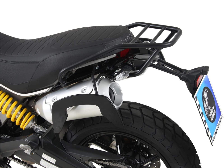 黑色管式後行李架 / 適用於 Ducati Scrambler 1100 / Special / Sport (2018-2020)