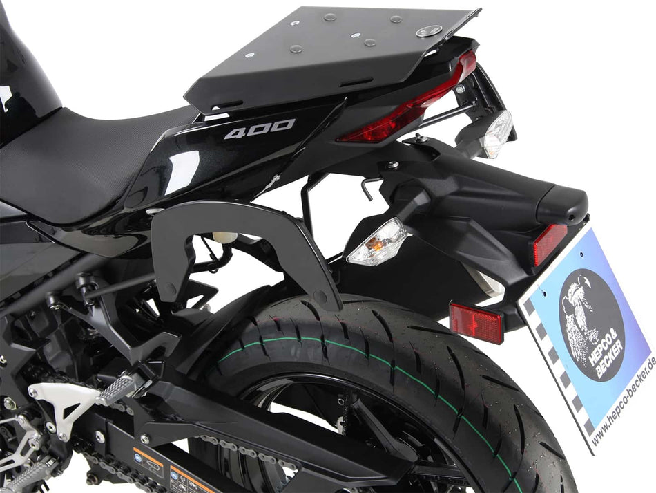 C-Bow 黑色側箱支架 / 適用於 Kawasaki Ninja 400 (2018-2023)