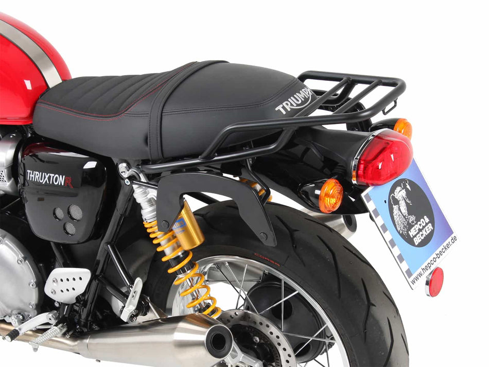 C-Bow 黑色側箱支架 / 適用於 Triumph Thruxton / R / RS (2016-2024)