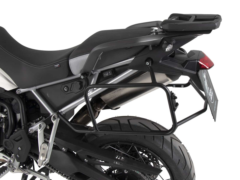 黑色永久式側箱支架 / 適用於 Triumph Tiger 900 / Rally / GT / PRO (2020-2023)