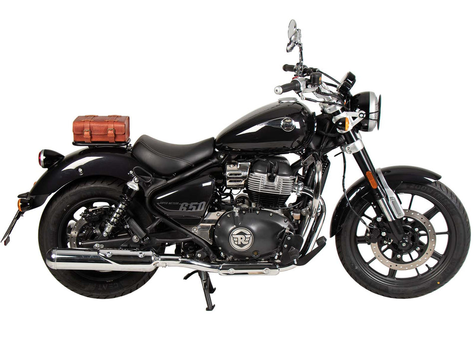 黑色單座後貨架（無後靠背）/ 適用於 Royal Enfield Super Meteor 650 (2023-)