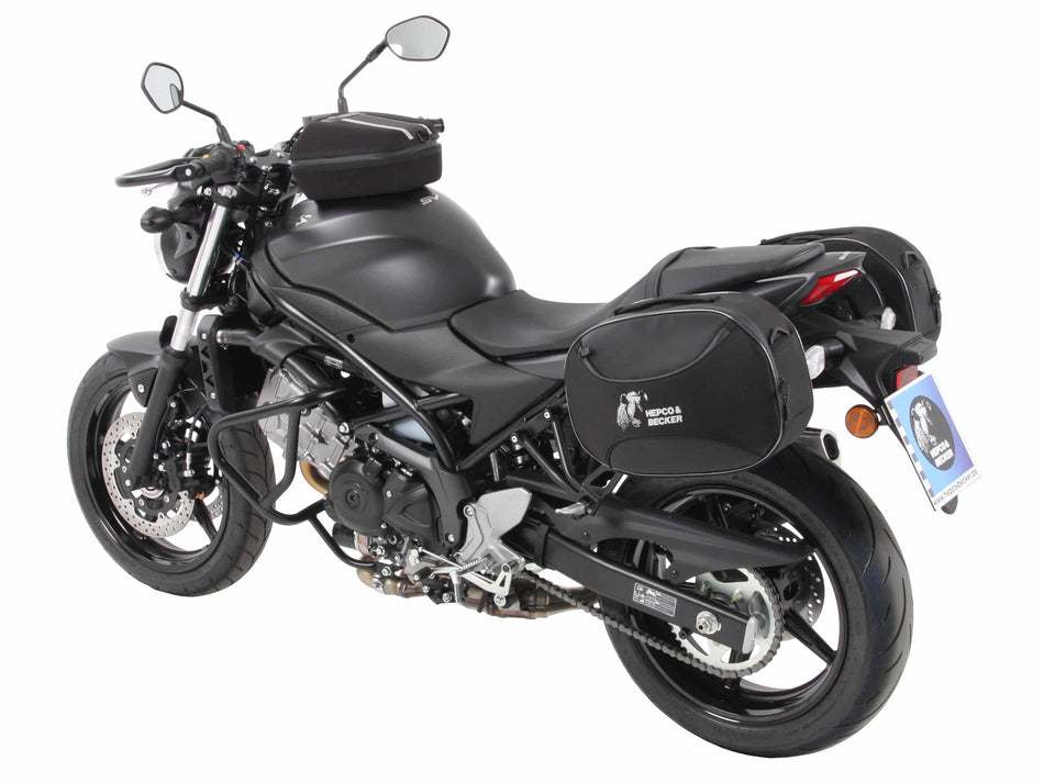C-Bow 黑色側箱支架 / 適用於 Suzuki SV 650 X (2018-2025)