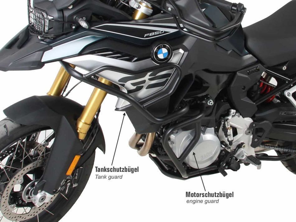 黑色引擎防護桿 / 適用於BMW F 750 GS (2018-2023)