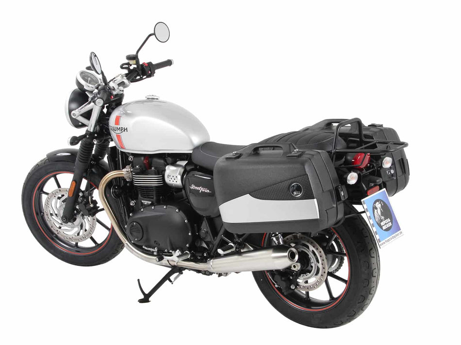 黑色永久式側箱支架 / 適用於 Triumph Street Twin (2016-2022)
