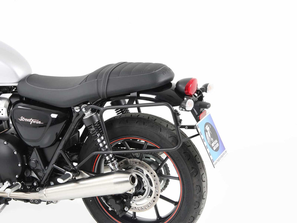 黑色永久式側箱支架 / 適用於 Triumph Street Twin (2016-2022)